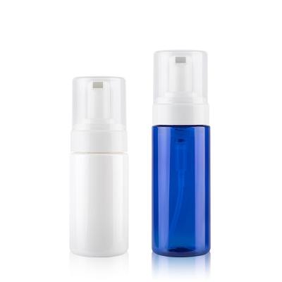 China Cosmetic Custom Screen Printing White Facial Cleanser 150ml Pet Bottle Foam Pump Packaging Bottles for sale