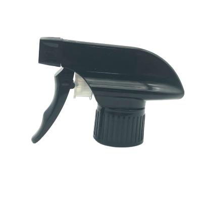 China Non Spill Black Plastic 28mm Trigger Hand Pump Water Trigger Sprayer With Non Spill Professional for sale