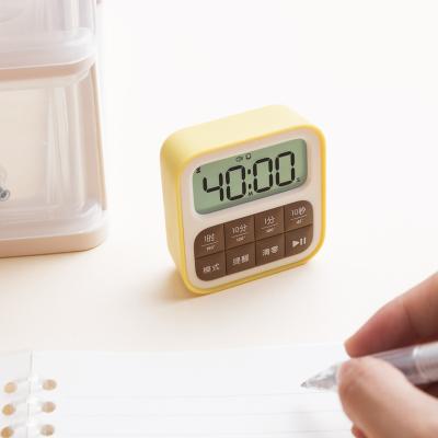 China Cute Cartoon Square Mini Portable Calendars Children's Desk Digital Clock Kitchen Countdown Timer for sale