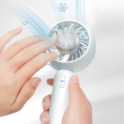 China Ice Cooling Portable Mini Hand Held Fan Jet Ice Bag Ice Compress Fan for sale