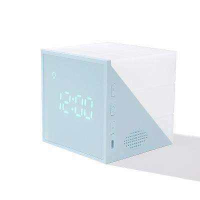 China Calendars Factory Direct Sales Mini Alarm Clock Creative Led Time Rubik's Cube Alarm Clock for sale