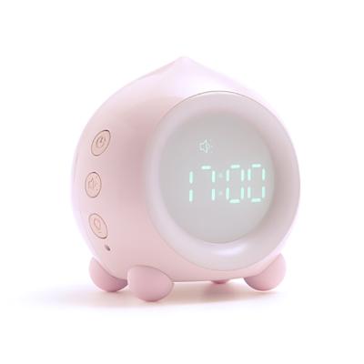 China Hot Selling Beautiful Peach Digital Alarm Clock Calendars Electronic Led Desk And Table Clock Parts Smart Alarm Clock for sale