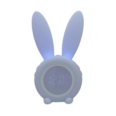 China Calendars Rabbit Alarm Clock Night Light Temperature Display Table Digital Alarm Clock with Light for sale