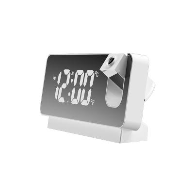 China Class 2022 new multi-function creative led mirror projection digital alarm clock with temperature display for sale