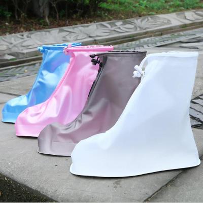 China Fashion Trend PVC mid-tube rain boot cover adult men and women thickened rain boot cover student outdoor rain boot cover non-disposable for sale