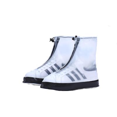 China Fashion Trend Non-slip PVC Shoes Protector High Quality Waterproof zipper translucent Rain Boots rain shoe protector for sale