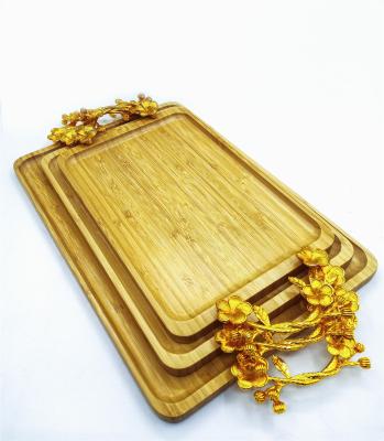 China Home Hotel Restaurant Customized Wholesale Restaurant Tray Decorations Bamboo Tray for sale