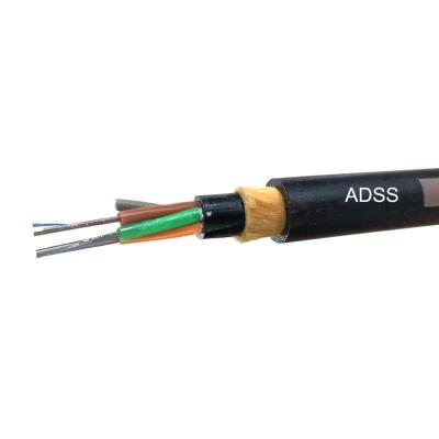 China FTTH OPT Factory Supply ADSS Production SM 24 48 72 96 144 Core Adss 1 Km Outdoor Fiber Optic Cable for sale