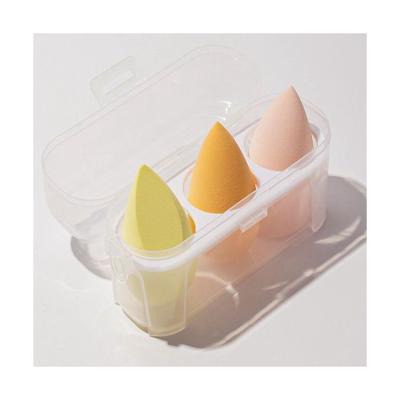 China Even multi-color three-color diagonal cut grid box makeup high-grade wet and dry water drop shape makeup egg for sale