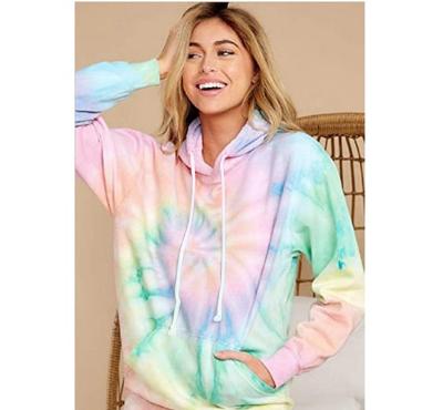 China Anti-Wrinkle Hoodie Streetwear Pullover Oversized Sweatshirt With Pocket Tie Dye Hoodies for sale