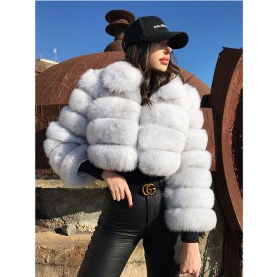 China Long Sleeve Fox Fur Faux Fur Lining Girl's Quilting Anti-Wrinkle Fur Coat Lapel Women Knitted Imitation Lady Knitted for sale