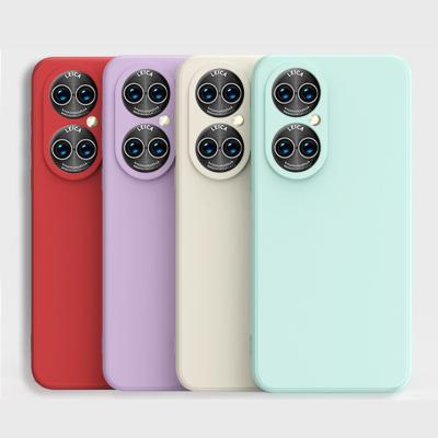 China Cute Anti-drop Shockproof Sample Style Silicone Phone Case With Microfiber Cover For Huawei P50 for sale