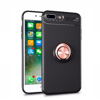 China Anti-fall 360 Degree Rotation Metal TPU Phone Case Magnet Ring Holder For iPhone 7 for sale