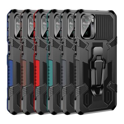 China Anti-drop Note 10s Note 10s Phone Case, Magnetic Armor Belt Clip Holder Mobile Phone Back Cover Case For Xiaomi Redmi Note 10 4G Version for sale