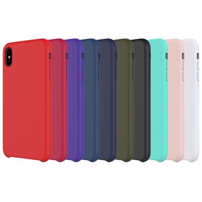 China Anti-drop silicon phone case, high quality! phone case for iphone xs max , original liquid silicone phone case for sale