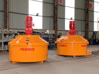 China Orange Color Heavy Duty Concrete Mixer PMC500 Quick Mixing Large Capacity for sale