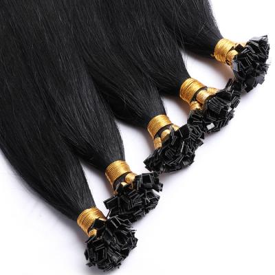 China Factory Wholesale K Silky Straight Wave Flat Tip Tip 100% Cuticle Aligned Virgin Hair Double Ended Flat-Tip Hair Extension for sale