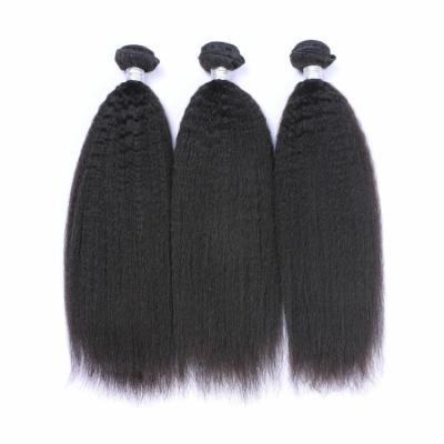 China High Ratio 100% Virgin Straight Human Hair Double Weave Curly Machine Aligned Human Hair Bundles Kinky Straight Brazilian Hair for sale