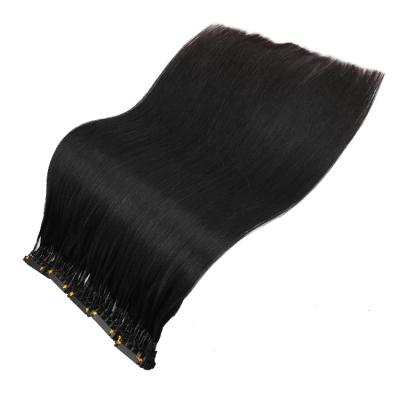 China Hot Selling Silky Straight Peruvian Remy Wave Cuticle Aligned Hair Wholesale 6D Double Pulled Hair Extension for sale