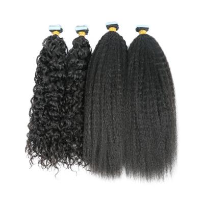 China Curly Curly 100% Raw Virgin Hair One Different Distributor Curly Remy Tape In Hair Extensions for sale