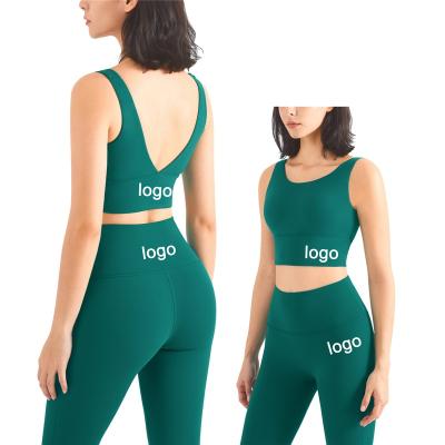 China Sweat-Wicking Sports Gaiters and Raceback Top Workout One Piece Set Katrina Kaif Photo Crop Woman Tank Bra Gym Fitness for sale