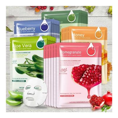 China Organic Moisturizer OEM Private Label Fruit Sheet Mask Moisturizing Oil Control Vitamin C Beauty Facial Mask for sale