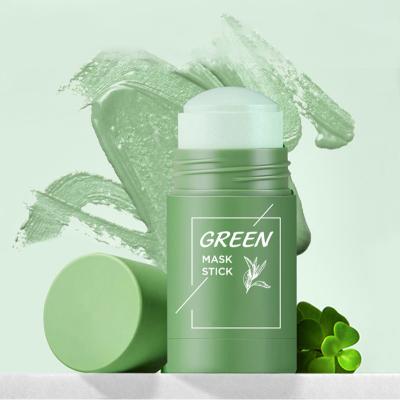 China Green Tea Clay Mask Stick Facial Skin Care Moisturizer OEM Matcha Custom Mud Purifying Solid Mask Stick for sale