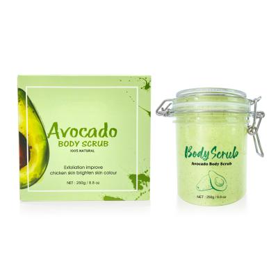 China Exfoliator Pore Acne Deep Cleansing Treatment Exfoliating Gel Brightening Avocado Whitening Body Scrub for sale