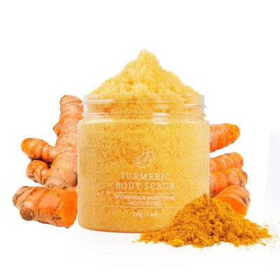 China Exfoliator Turmeric Skin Exfoliating Lighting Pore Deep Cleansing Dead Peel Organic Face Body Sugar Scrub for sale