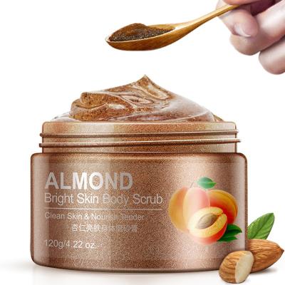 China Exfoliator Almond Fruit Skin Face Lotion Mud Gel Cosmetics Sea Salt Organic Hydrating Exfoliating Body Scrub for sale