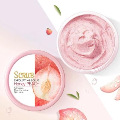 China Exfoliator Peach Face Cleansing Skin Whitening Dead Skin Treatment Acne Moisturizing Body Care Scrub Cream for sale