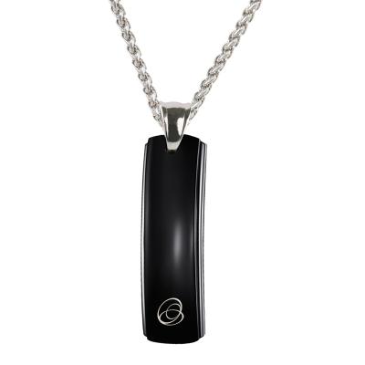 China Fashion D015 tourmaline energy power man black jewelry CLASSIC germanium magnetic luxury necklaces for sale