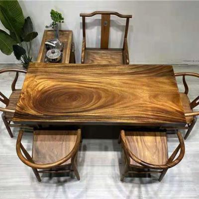 China High Quality Unique Eco-friendly South American Walnut Table Solid Wood Dining Table from QBENG for sale