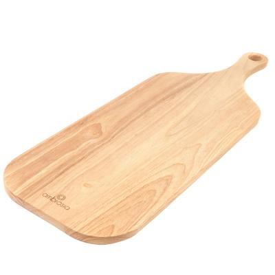 China Factory Price Sustainable In Stock Retangular Rubber Wood Pizza Peel Wooden Kitchenware for sale