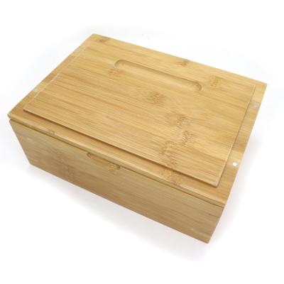 China Eco-friendly Alibaba Smell Proof Weed Stash Bamboo Wooden Box With Rolling Tray for sale