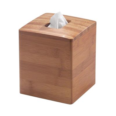 China Eco-friendly Tapiceria decorativa De madera hecha a bamboo medida tissue box for sale