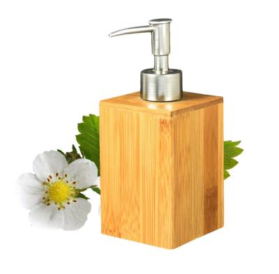 China Bamboo Wooden Bathroom Lotion Hotel Restaurant Bathroom Foam Soap Dispenser Household Liquid Dispenser for sale