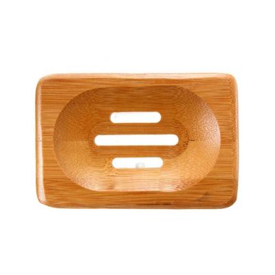 China Creative Simple Bamboo Manual Soap Box Bathroom Japanese Style Soap Box Drain Soap Dish Portable Viable for sale