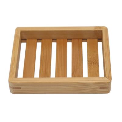 China Viable Modern Bamboo Bathroom Soap Dish/Saver Tray Four Different Model Can Selected Kitchen and Bath Soap (Square Model) for sale