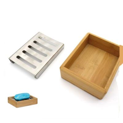 China No Soap Holder New Design Modern Bathroom Shower Bamboo Soap Holder for sale