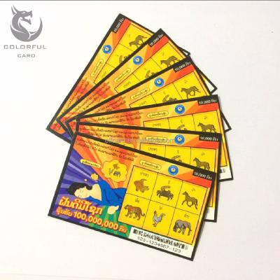 China Lottery Ticket Scratch Card Paper Popular Bestseller Convertible Printing for sale