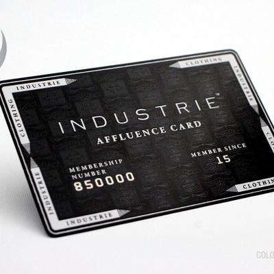 China High Quality Europe Laser Cut Crave Matte Black Stainless Steel Metal Business Card for sale