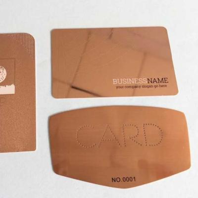 China Europe Luxury Stainless Steel Custom Business Mounted Gold Metal Blank Card for sale