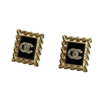 China Of the stud of the Middle Ages simple retro women's high luxurious letter earrings metal quality earrings temperament for sale