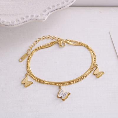 China Personality Thick Crystal Ladies Wild Bracelet Of High Quality French Fashion Chain Bracelet for sale