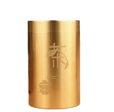 China China Tea Storage Copper Teapot Portable Sealed Creative Minimalist Travel Tea Tube for sale