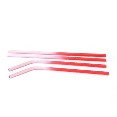 China Straw Eco Friendly Reusable Viable Color Changing Drinkable Viable Stainless Steel Metal Bar Accessories Customized Size 1 Piece for sale