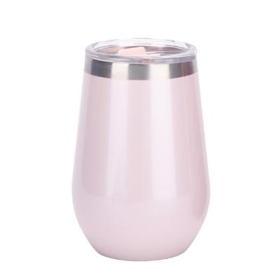 China Viable Wholesale Different Colors Double Wall Insulated Stainless Steel Wine Tumbler Mug With Lid for sale