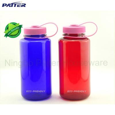 China 1000ML Viable BPA Free Plastic Water Bottle / Tritan Wide Mouth Sports Bottle for sale