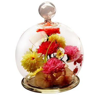 China Europe handmade glass ball cover with glass base for sale